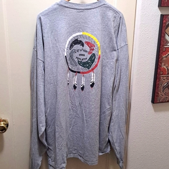 Muckleshoot Potlatch 2009 long-sleeved shirt 4XLT - Picture 4 of 4